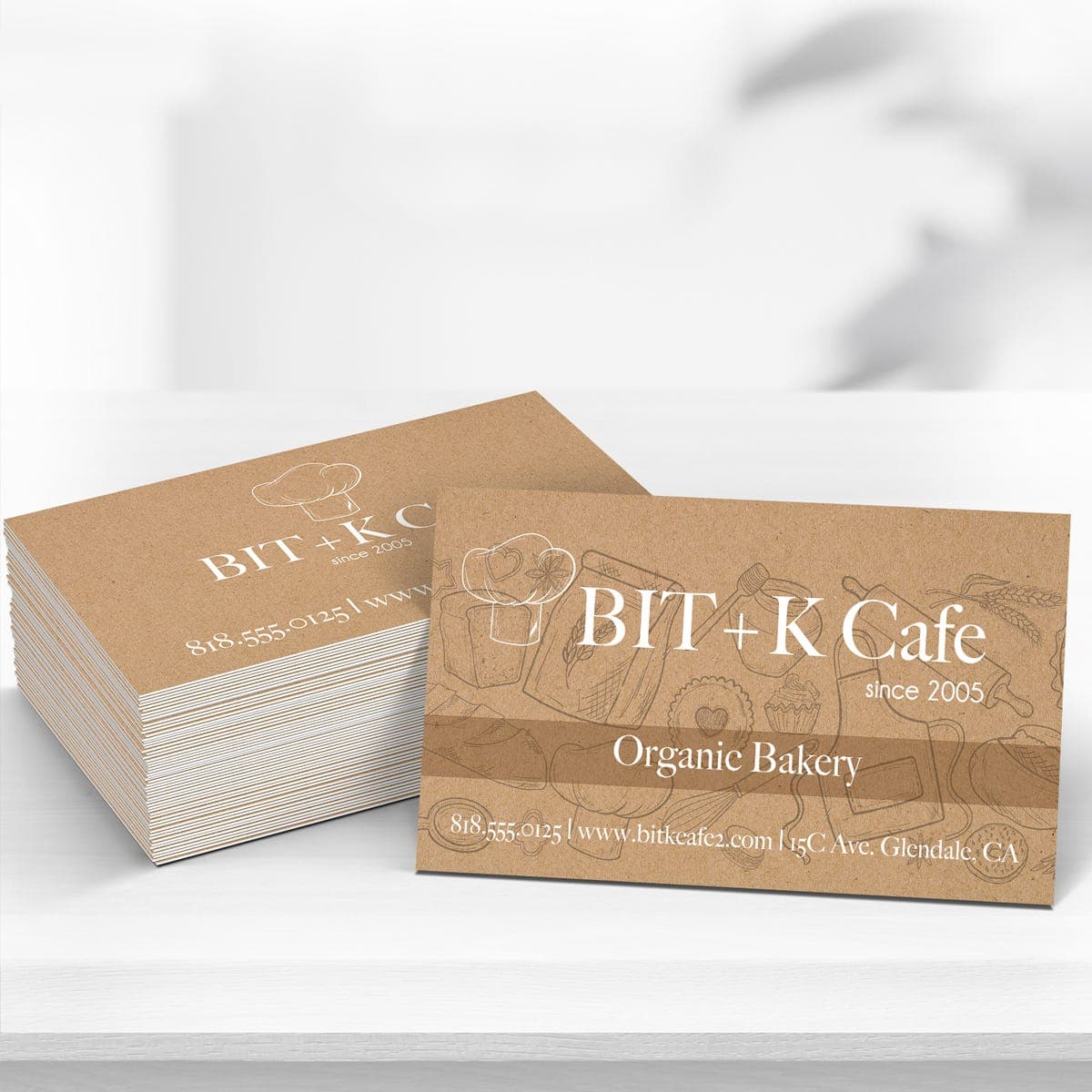Brown Kraft Business Cards thumbnail 2