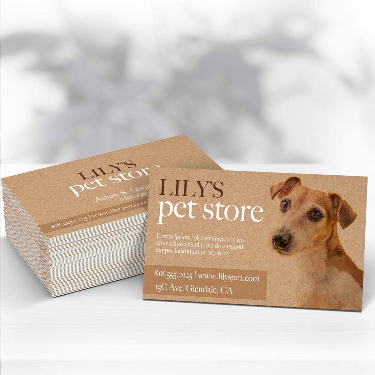 Brown Kraft Business Cards thumbnail 3