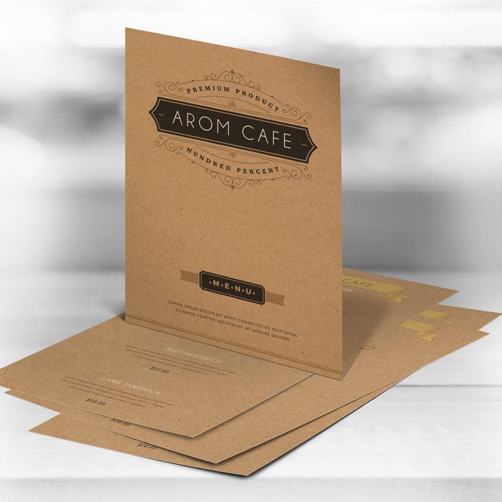 Brown Kraft Menus thumbnail 3