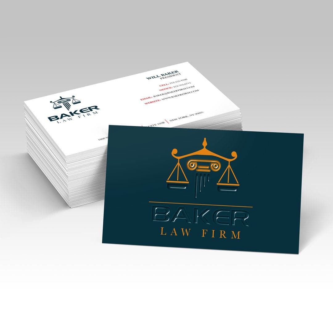 Raised Spot UV Business Cards view 1