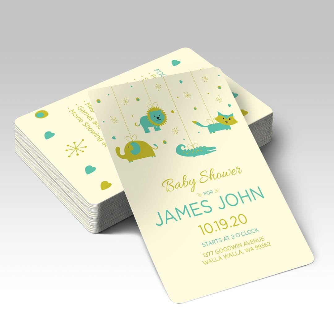 Round Corner Announcement Cards thumbnail 2