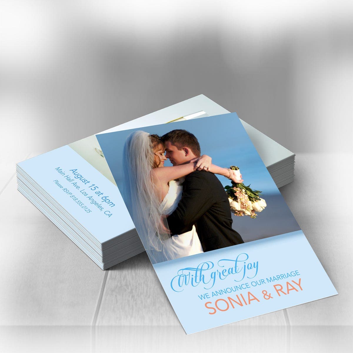 Suede Announcement Cards thumbnail 3