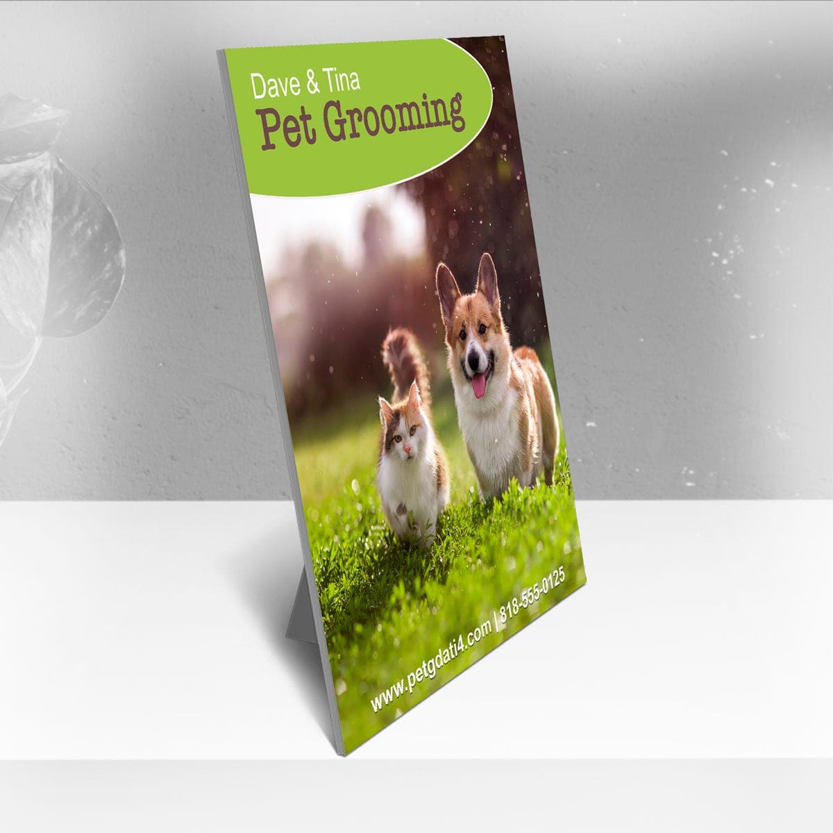 White PVC Counter Cards thumbnail 2