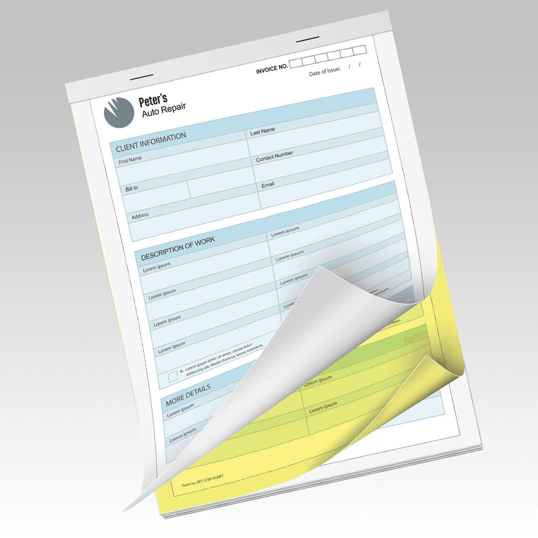 2-part NCR Form Pads w Wraparound Cover view 1