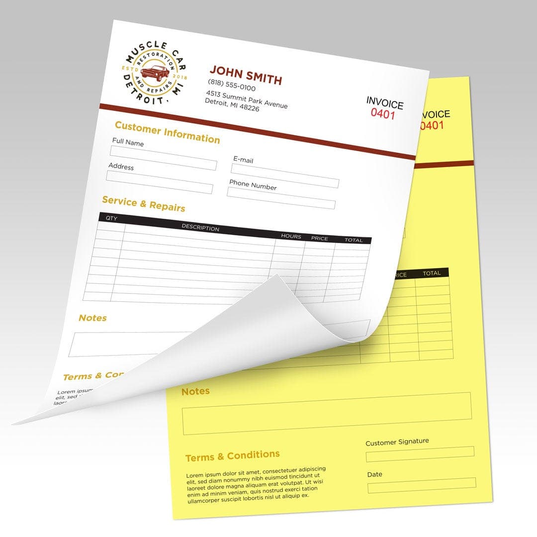 2-part NCR Forms w Variable Numbering view 1
