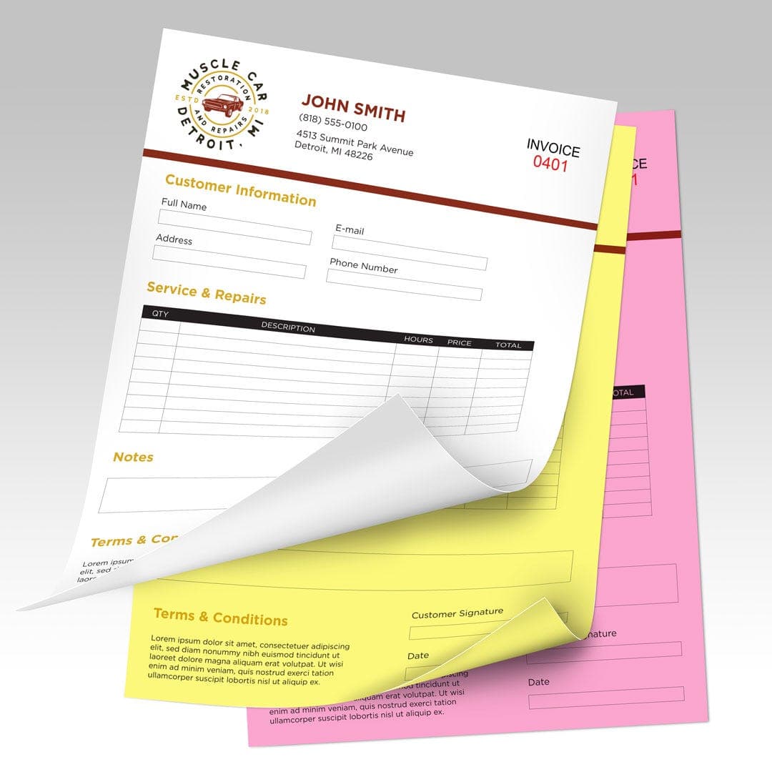 3-part NCR Forms w Variable Numbering view 1