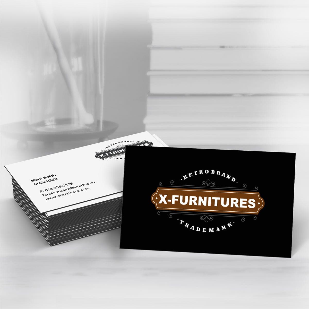 Black Edge Business Cards view 1