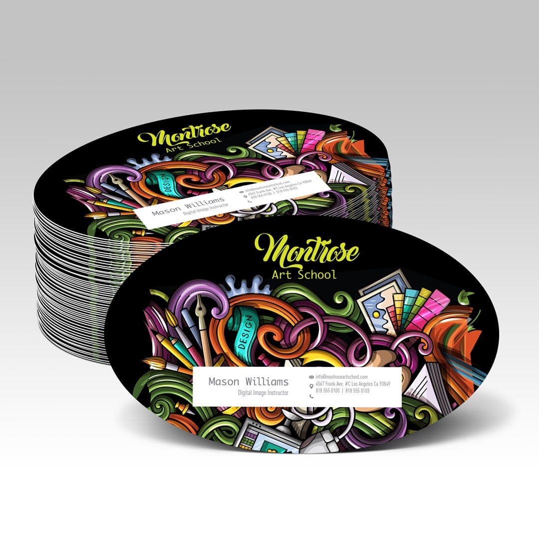 Oval Business Cards view 1