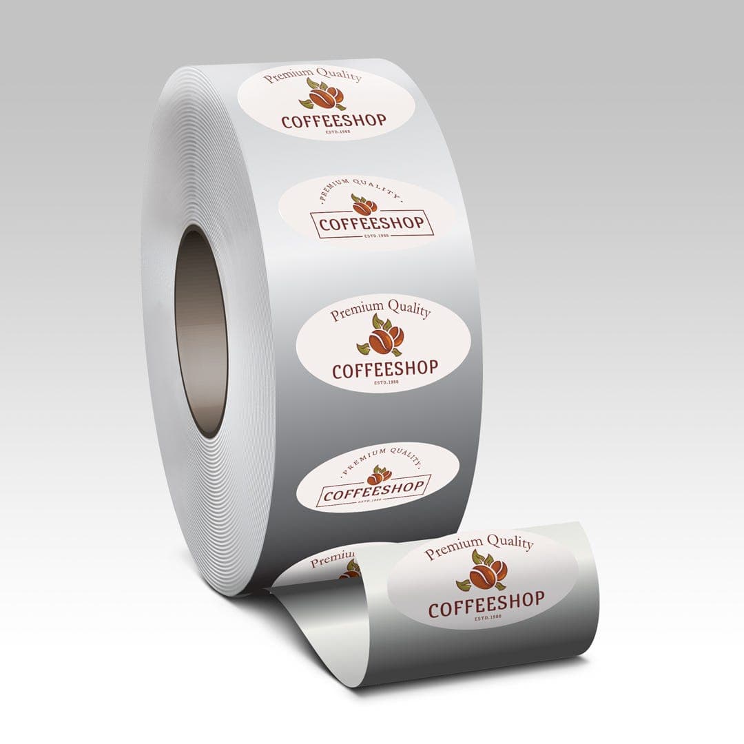 Oval Roll Labels view 1
